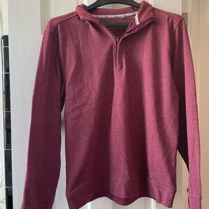 Walter Hagen 11 Small Burgandy Quarter-Zip Pullover